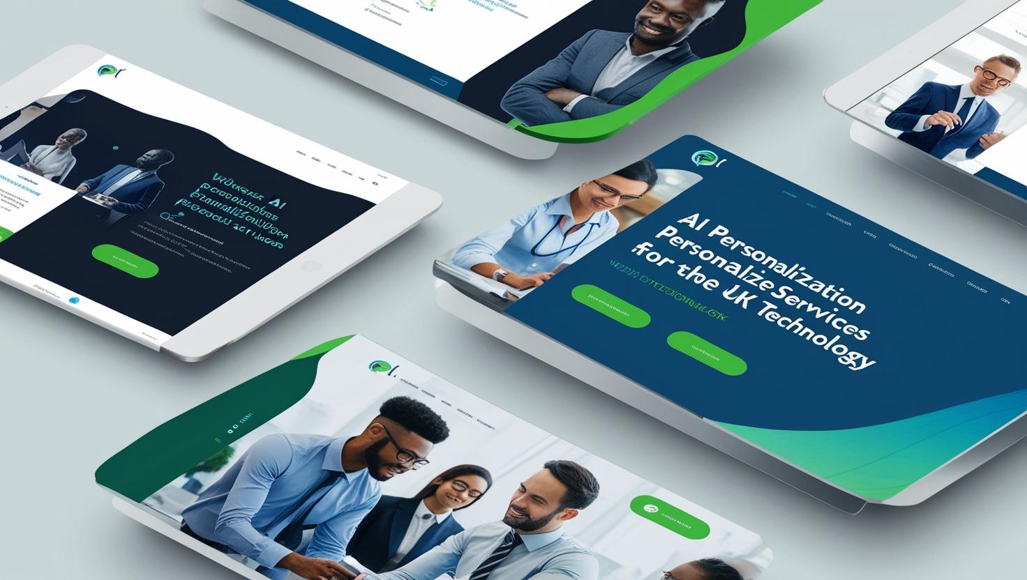 A modern web design dashboard showcasing AI personalisation web design UK businesses.